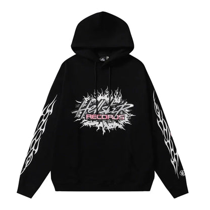 Hellstar Sports Flame Hoodie Black
